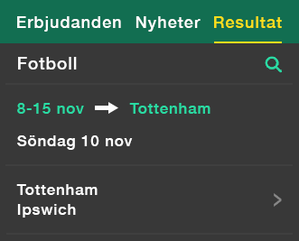 Exempel på resultatsida